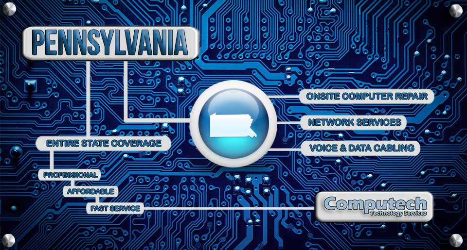 Onsite Computer Repair, Network, Voice and Data Cabling Services in Pennsylvania